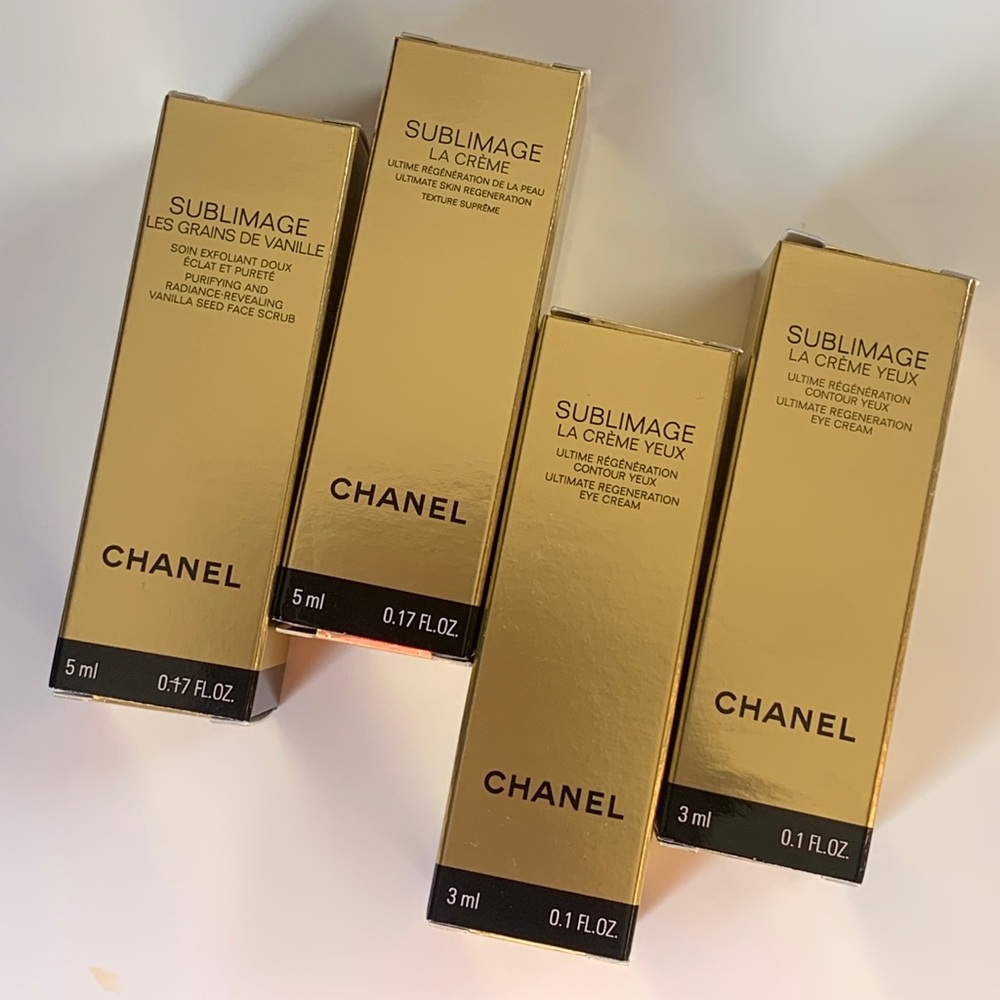 4pcs Chanel Face Scrub, Face Cream, and Eye Bundle